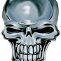 6" printed airbrushed  design chrome skull vinyl decal sticker for any smooth surface.