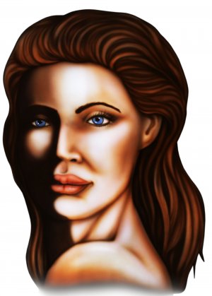 6" printed airbrushed  design celebrity vinyl decal sticker for any smooth surface.