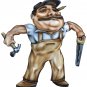 6" printed airbrushed  design carpenter vinyl decal sticker for any smooth surface.