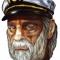6" printed airbrushed  design captain vinyl decal sticker for any smooth surface.