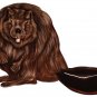 6" printed airbrushed  design beaver vinyl decal sticker for any smooth surface.