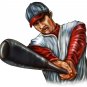 6" printed airbrushed  design baseball player vinyl decal sticker for any smooth surface.