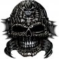 6" printed airbrushed  design alien vinyl decal sticker for any smooth surface.