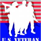 6" printed Military veteran army navy marine vinyl decal sticker for any smooth surface.