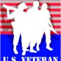 6" printed Military veteran army navy marine vinyl decal sticker for any smooth surface.