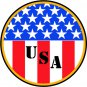 6" printed Military patriotic round flag vinyl decal sticker for any smooth surface.