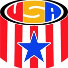 6" printed Military patriotic round shape vinyl decal sticker for any smooth surface.