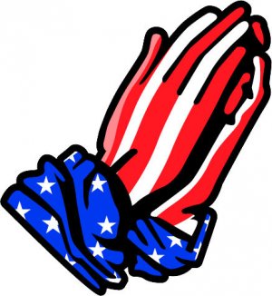 6" printed Military patriotic praying hands vinyl decal sticker for any smooth surface.