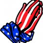 6" printed Military patriotic praying hands vinyl decal sticker for any smooth surface.