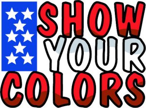 6" printed Military patriotic show your colors vinyl decal sticker for any smooth surface.