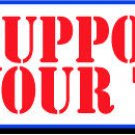 6" printed Military patriotic support your troops vinyl decal sticker for any smooth surface.