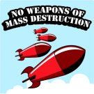 6" printed Military patriotic no weapons vinyl decal sticker for any smooth surface.