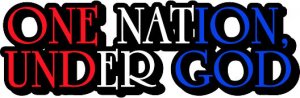 6" printed Military patriotic one nation vinyl decal sticker for any smooth surface.
