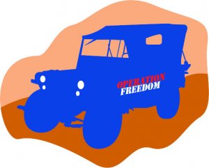 6" printed Military patriotic vehicle vinyl decal sticker for any smooth surface.