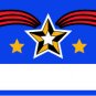 6" printed Military patriotic design vinyl decal sticker for any smooth surface.