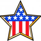 6" printed Military star design vinyl decal sticker for any smooth surface.