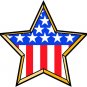 6" printed Military star design vinyl decal sticker for any smooth surface.