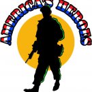 6" printed Military patrotic american heroes vinyl decal sticker for any smooth surface.