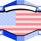 6" printed Military patrotic flag vinyl decal sticker for any smooth surface.