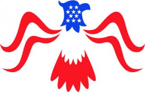 6" printed Military patrotic eagle flag decal sticker for any smooth surface.