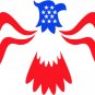 6" printed Military patrotic eagle flag decal sticker for any smooth surface.