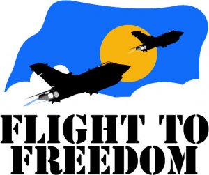 6" printed Military patrotic flight to freedom decal sticker for any smooth surface.
