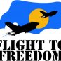 6" printed Military patrotic flight to freedom decal sticker for any smooth surface.