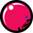 6" printed Military patrotic round pink usa decal sticker for any smooth surface.