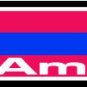 6" printed Military patrotic america red and blue stripes  decal sticker for any smooth surface.