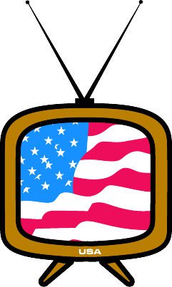 6" printed Military patrotic flag on tv  decal sticker for any smooth surface.