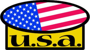 6" printed Military patrotic flag with yellow decal sticker for any smooth surface.