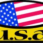 6" printed Military patrotic flag with yellow decal sticker for any smooth surface.