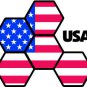 6" printed Military patrotic flag with shapes decal sticker for any smooth surface.
