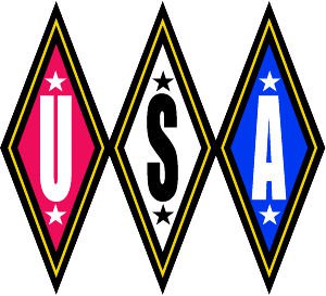 6" printed Military patrotic flag with diamond shapes decal sticker for any smooth surface.