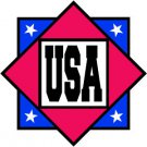 6" printed Military patrotic usa red background decal sticker for any smooth surface.