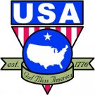 6" printed Military patrotic flag with map decal sticker for any smooth surface.