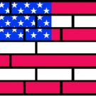 6" printed Military patrotic brick wall flag vinyl decal sticker for any smooth surface.