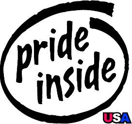 6" printed Military patrotic pride inside USA vinyl decal sticker for any smooth surface.
