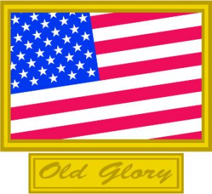 6" printed Military patrotic old glory flag vinyl decal sticker for any smooth surface.