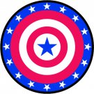 6" printed Military patrotic bue star in round flag vinyl decal sticker for any smooth surface.