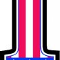 6" printed Military patrotic no#1 USA vinyl decal sticker for any smooth surface.