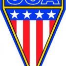 6" printed Military patrotic USA pennant flag vinyl decal sticker for any smooth surface.