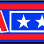 6" printed Military patrotic red USA with white stars vinyl decal sticker for any smooth surface.