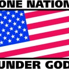 6" printed Military patrotic one nation flag vinyl decal sticker for any smooth surface.