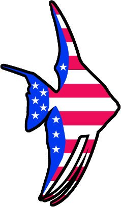 6" printed Military patrotic fish shaped flag vinyl decal sticker for any smooth surface.