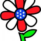 6" printed Military patrotic flower vinyl decal sticker for any smooth surface.