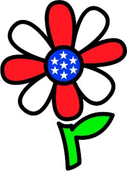 6" printed Military patrotic flower vinyl decal sticker for any smooth surface.