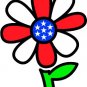 6" printed Military patrotic flower vinyl decal sticker for any smooth surface.