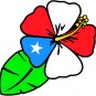 6" printed Military patrotic flower design vinyl decal sticker for any smooth surface.