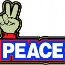 6" printed Military patrotic peace vinyl decal sticker for any smooth surface.